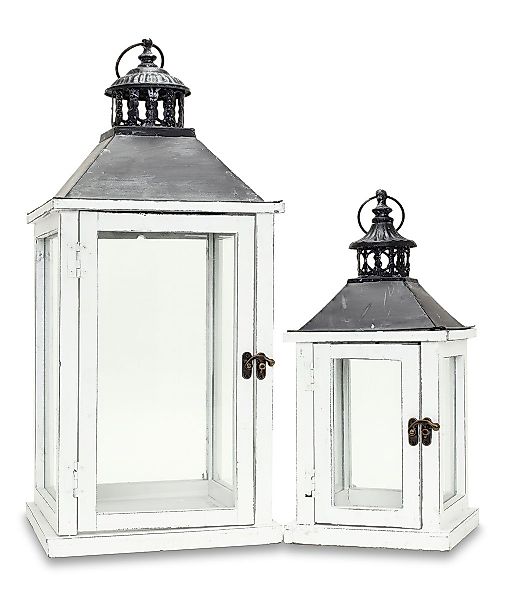 Levandeo® Kerzenlaterne, 2tlg. Laternen Set Holz günstig online kaufen