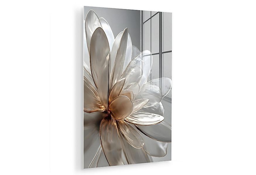 MuchoWow Acrylglasbild Blume - Weiß - Neutral, Inkl. Aufhängung, Dekorative günstig online kaufen