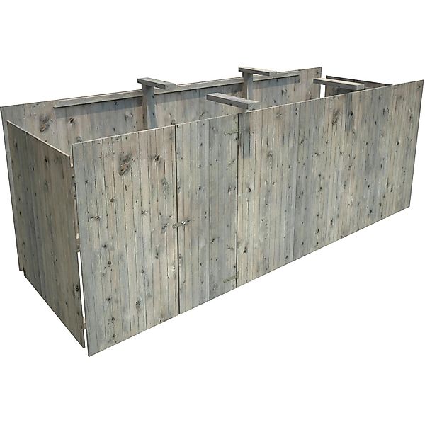 Palmako Anbauschuppen für Carport Karl Grau tauchgrundiert 600 cm x 762 cm günstig online kaufen