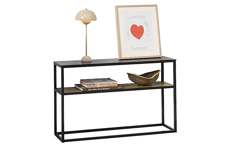 SoBuy Konsolentisch FSB43, mit Glasoberfläche Metall Flurtisch Dekotisch Si günstig online kaufen