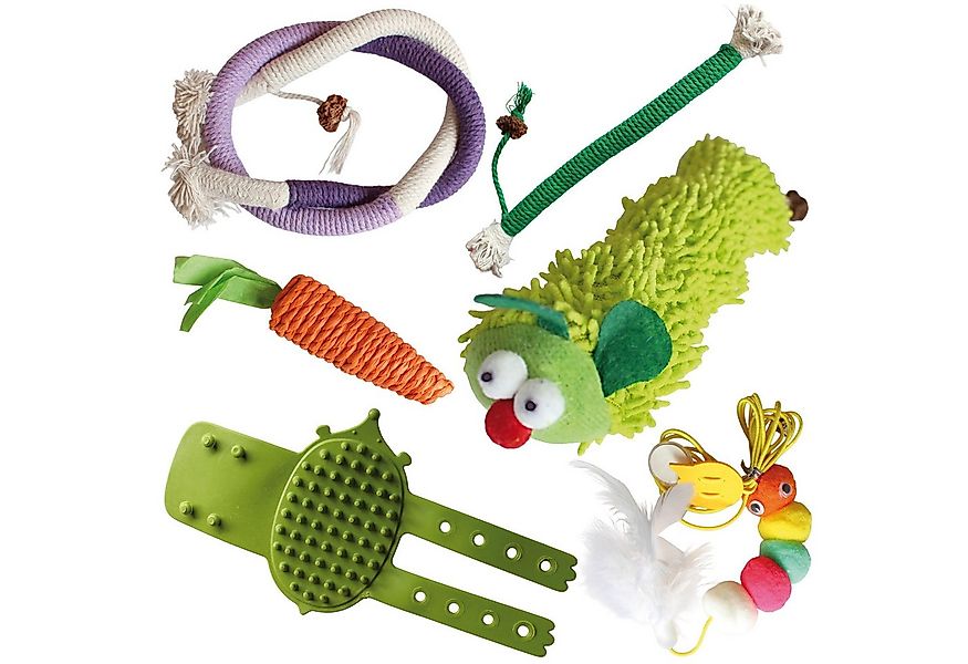 KaraLuna Tier-Beschäftigungsspielzeug Katzenspielzeug Set 6 Teile Katzenmin günstig online kaufen