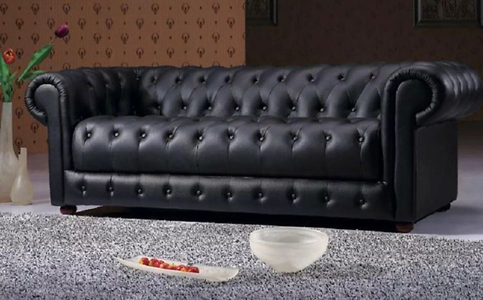 JVmoebel Chesterfield-Sofa Chesterfield Couchen Sofas Leder 3+2 Sitzer Sofa günstig online kaufen