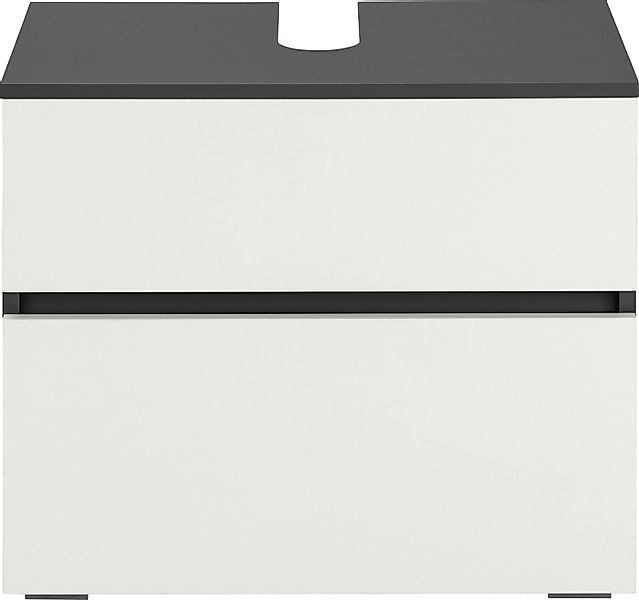 Home affaire Waschbeckenunterschrank Wisla Siphonausschnitt, Push-to-open-F günstig online kaufen