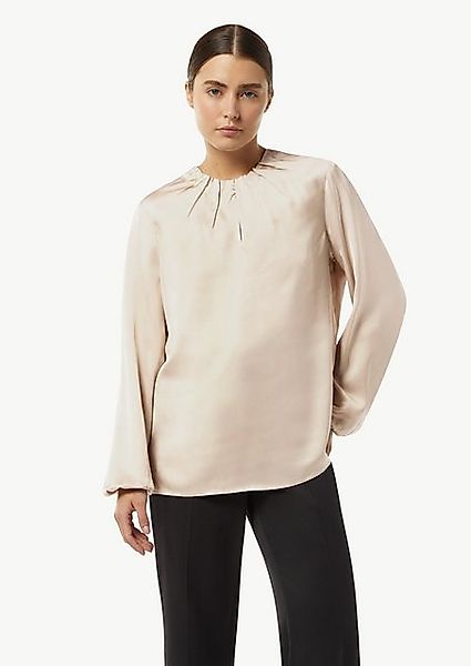 Comma Langarmbluse Satin-Bluse mit Falten-Detail am günstig online kaufen