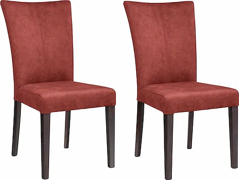 Home affaire 4-Fußstuhl »Aspen«, (Set), 2 St., Samtvelours, Beine aus massi günstig online kaufen
