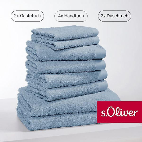 s.Oliver Handtuch Set »s.Oliver, Premium Qualität, 600 gr/m²«, (Set, 8 St., günstig online kaufen