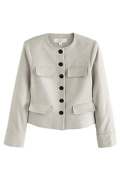 Next Kurzjacke Trophy-Jacke aus Baumwoll-Leinen-Mischung (1-St) günstig online kaufen