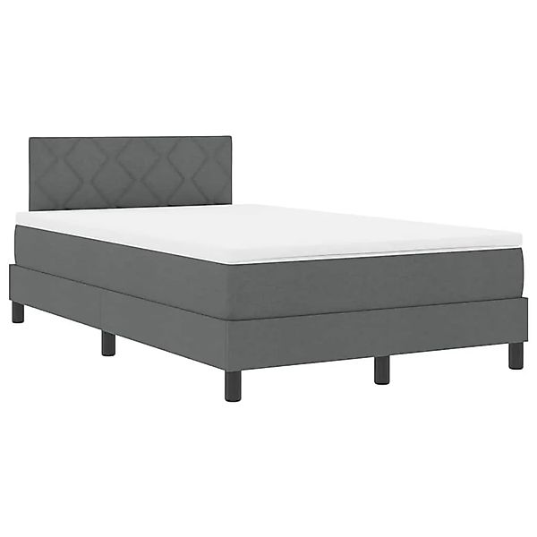 vidaXL Boxspringbett mit Matratze Dunkelgrau 120 x 190 cm Stoff 3342269 günstig online kaufen