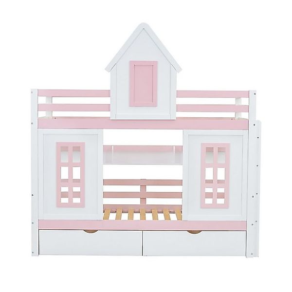 Flieks Etagenbett, Kinderbett Prinzessinnenbett 90x200cm mit 2 Schubladen u günstig online kaufen