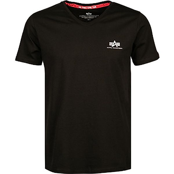 Alpha Industries T-Shirt "ALPHA INDUSTRIES Men - T-Shirts Basic V-Neck T Sm günstig online kaufen