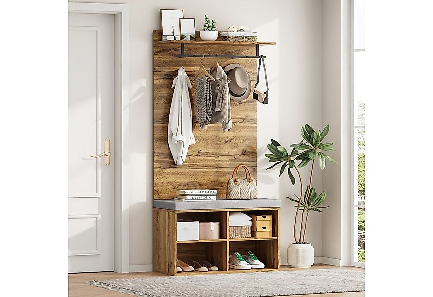 STILVORA Garderoben-Set mit Schuhbank,Wandgarderoben Garderobenständer mit günstig online kaufen
