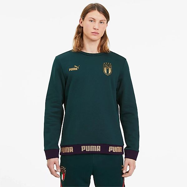 PUMA Italia Football Culture Herren Sweatshirt | Mit Aucun | Grün/Gold | Gr günstig online kaufen
