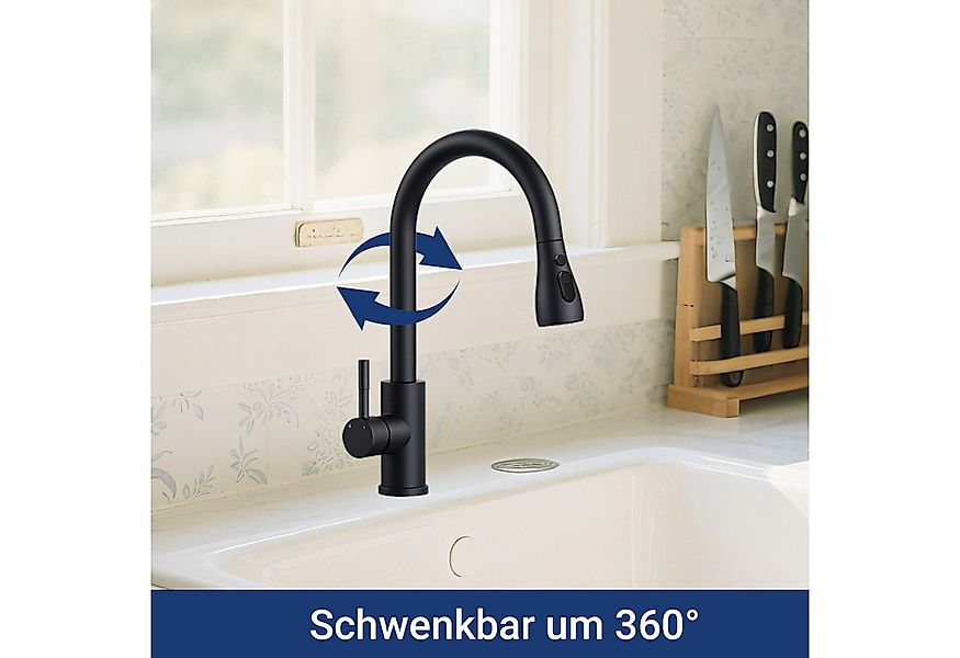 AICA Küchenarmatur Wasserhahn Küche,Spültischarmatur Ausziehbar,Armatur Küc günstig online kaufen