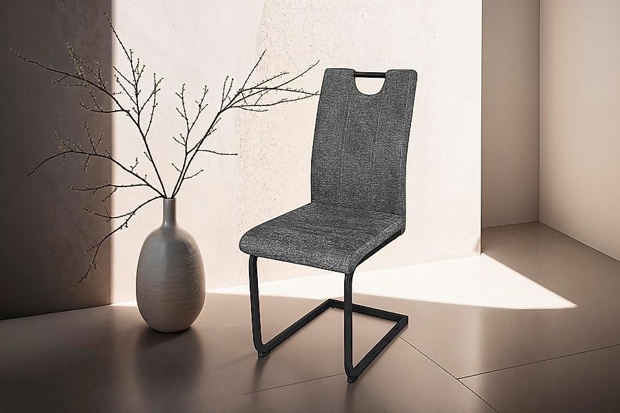 byLIVING Freischwinger Banff (Set, 2 St), mit Griff, Gestell Metall schwarz günstig online kaufen