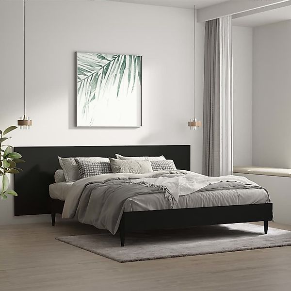 vidaXL Bett, Wand-Kopfteil Schwarz 240x1,5x80 cm günstig online kaufen