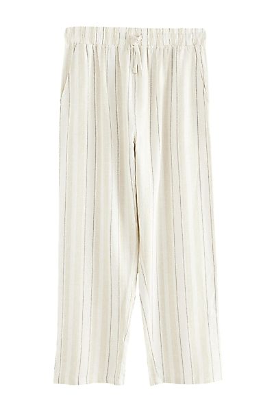 Next Pyjamahose Gestreifte Schlafanzughose aus Leinenmix-Gewebe günstig online kaufen