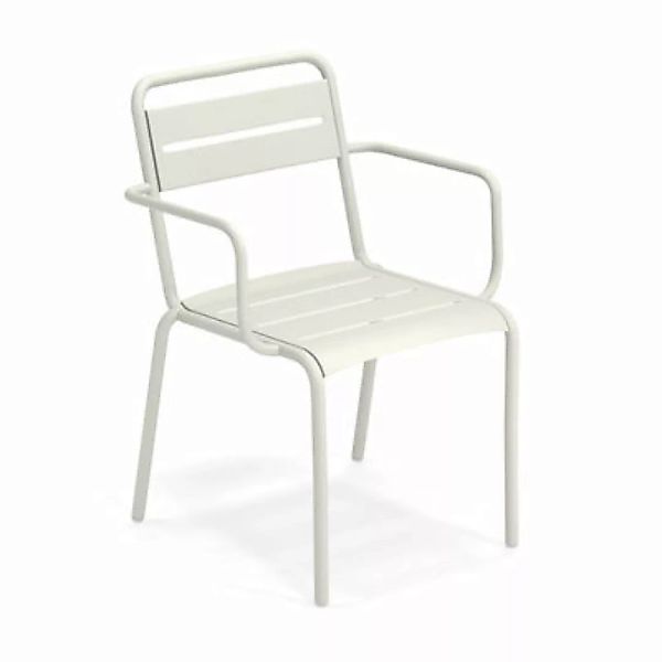 Stapelbarer Sessel Star metall weiß / Aluminium - Emu - Weiß günstig online kaufen