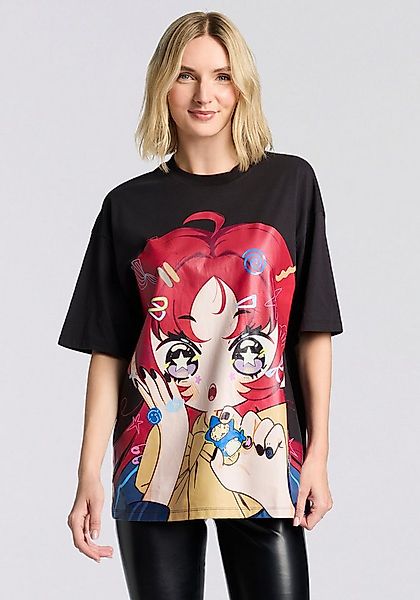 HUGO Blue Print-Shirt Oversized Tee im Anime Design günstig online kaufen
