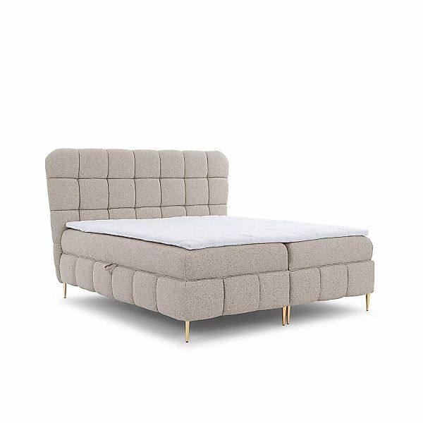 NADUVI Collection | Boxspringbett Loran aus Bouclé mit Stauraum 160 x 200 c günstig online kaufen