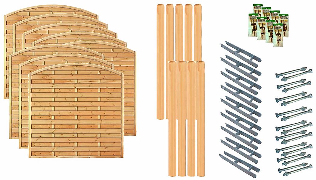 Tetzner & Jentzsch Dichtzaun "Madison 6" 8 Elemente, LxH: 1521x180 cm günstig online kaufen