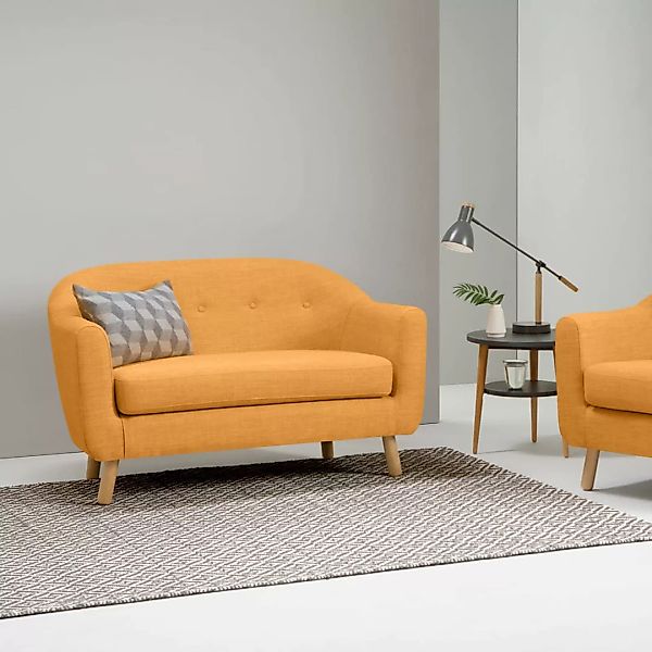 Lottie 2-Sitzer Sofa, Honiggelb - MADE.com günstig online kaufen