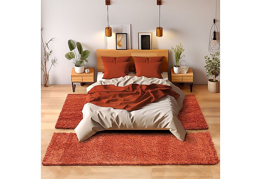 SIMPEX24 Hochflor-Bettumrandung Unicolor - Einfarbig, Höhe 30 mm, (Bett-Set günstig online kaufen
