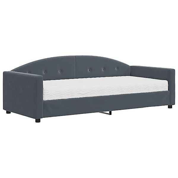 vidaXL Bett Tagesbett mit Matratze Dunkelgrau günstig online kaufen