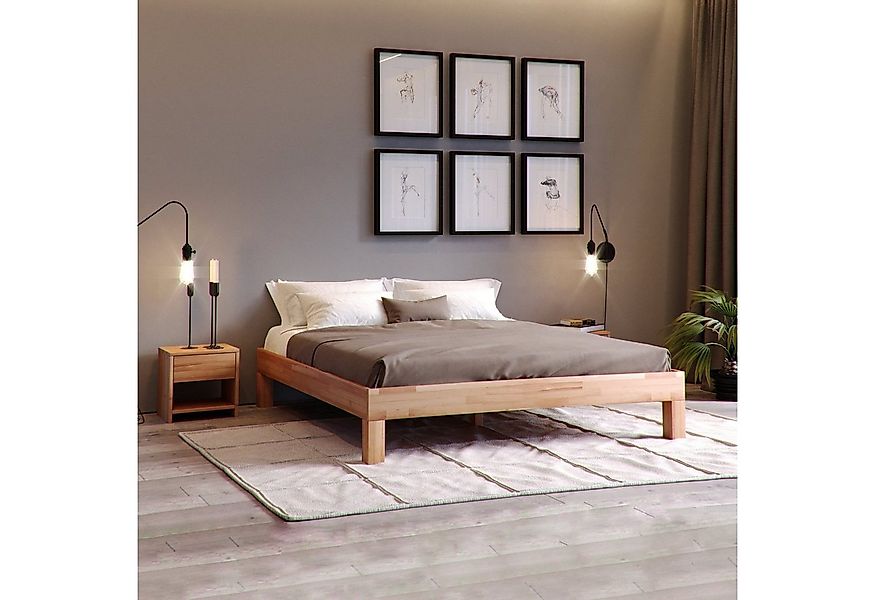 Krok Wood Massivholzbett Jana in Buche günstig online kaufen