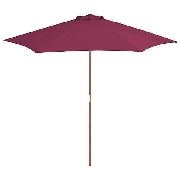 Sonnenschirm Mit Holz-mast 270 Cm Bordeauxrot günstig online kaufen