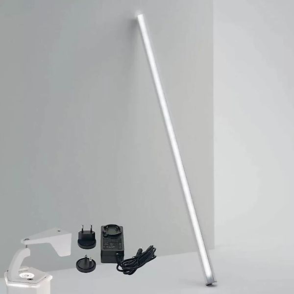 LED Akku Stehleuchte Pencil L in Weiß 18W 1700lm IP65 1460mm mit vertikaler günstig online kaufen