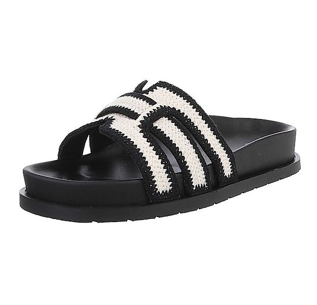 Ital-Design Moderne Damen Sandalen mit Schwarz-Weiß-Design für den Sommer P günstig online kaufen