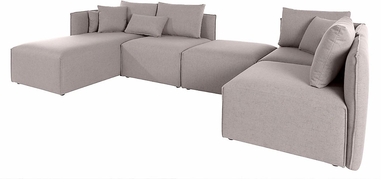 OTTO home Wohnlandschaft "Nöre U-Form" 5 Teile, in vielen Bezugsqualitäten günstig online kaufen