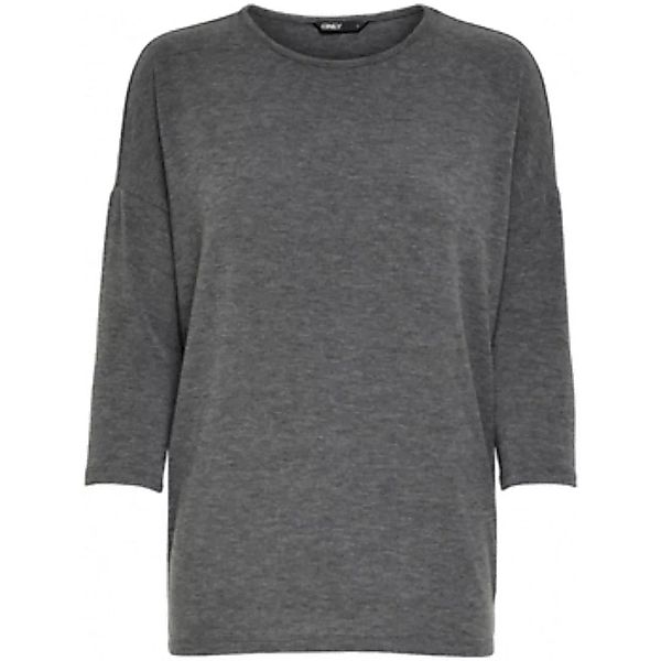 Only  Sweatshirt Top Glamour 3/4 - Dark Grey Melange günstig online kaufen