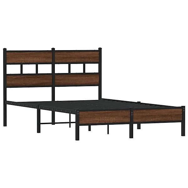 vidaXL Bettgestell Ohne Matratze Braun Eiche 120x200 cm Holzwerkstoff 40173 günstig online kaufen