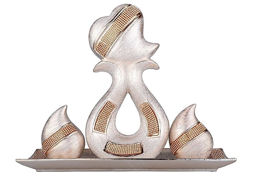 Almina Dekofigur 4-er, Wohndeko, Tischdeko, Deko-Objekt, Aus Keramik, Gold günstig online kaufen