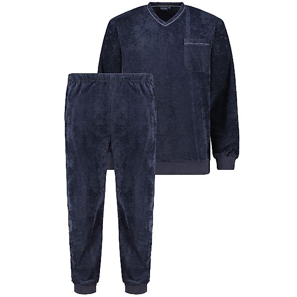 ADAMO Schlafanzug aus Frottee Farbe dunkelblau Größe: 4XL günstig online kaufen