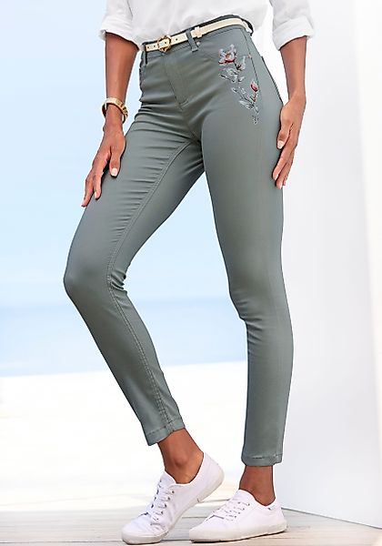 LASCANA 7/8-Jeggings mit dezentem Blumendruck, elastische günstig online kaufen