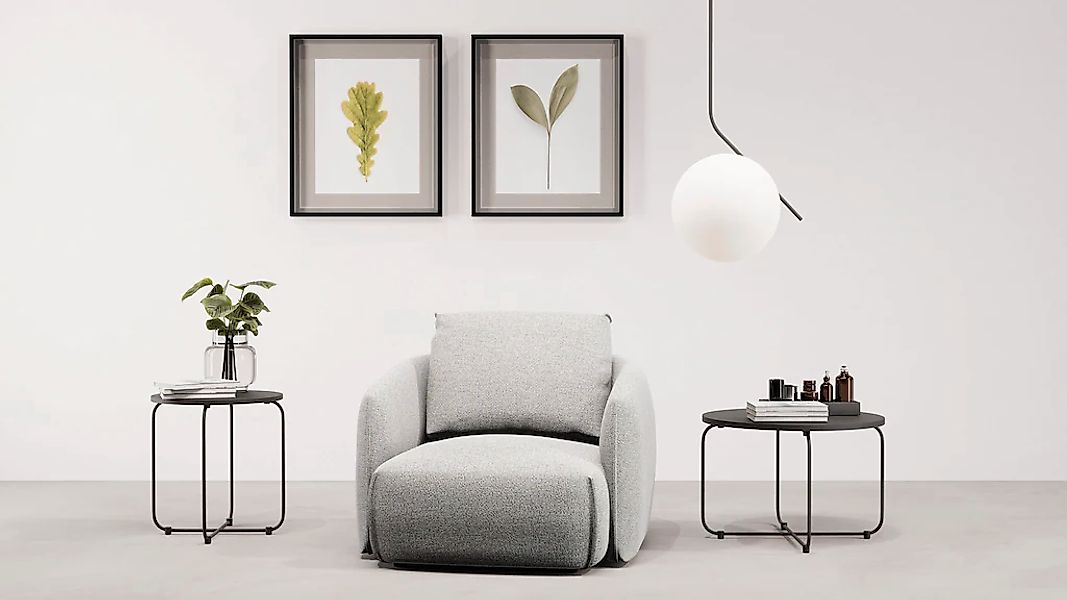 TRENDMANUFAKTUR Sessel "Shawn, Loungesessel, Designsessel, elegant geschwun günstig online kaufen