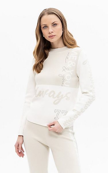 Passioni Strickpullover mit Schriftzug günstig online kaufen