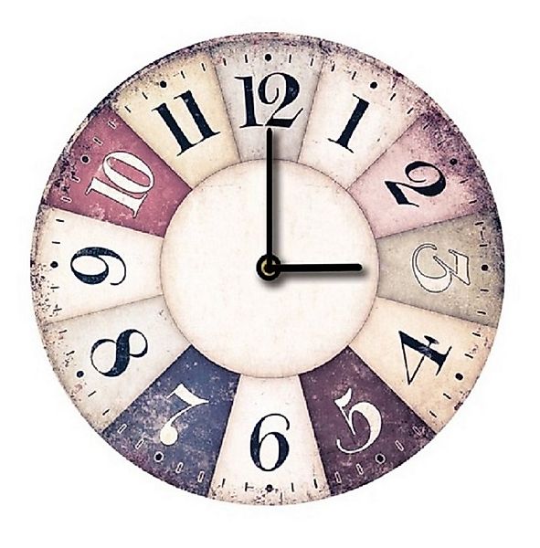 Wallarena Wanduhr Abstrakt Holz MDF XXL groß Wanduhren Rund Uhr Holzuhr Sha günstig online kaufen