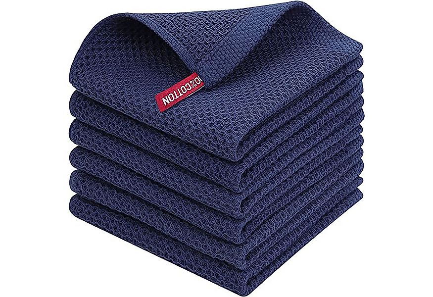 STILVORA Geschirrtuch 6-teiliges Küchentuch Set Mit Schlaufe 100% Baumwolle günstig online kaufen