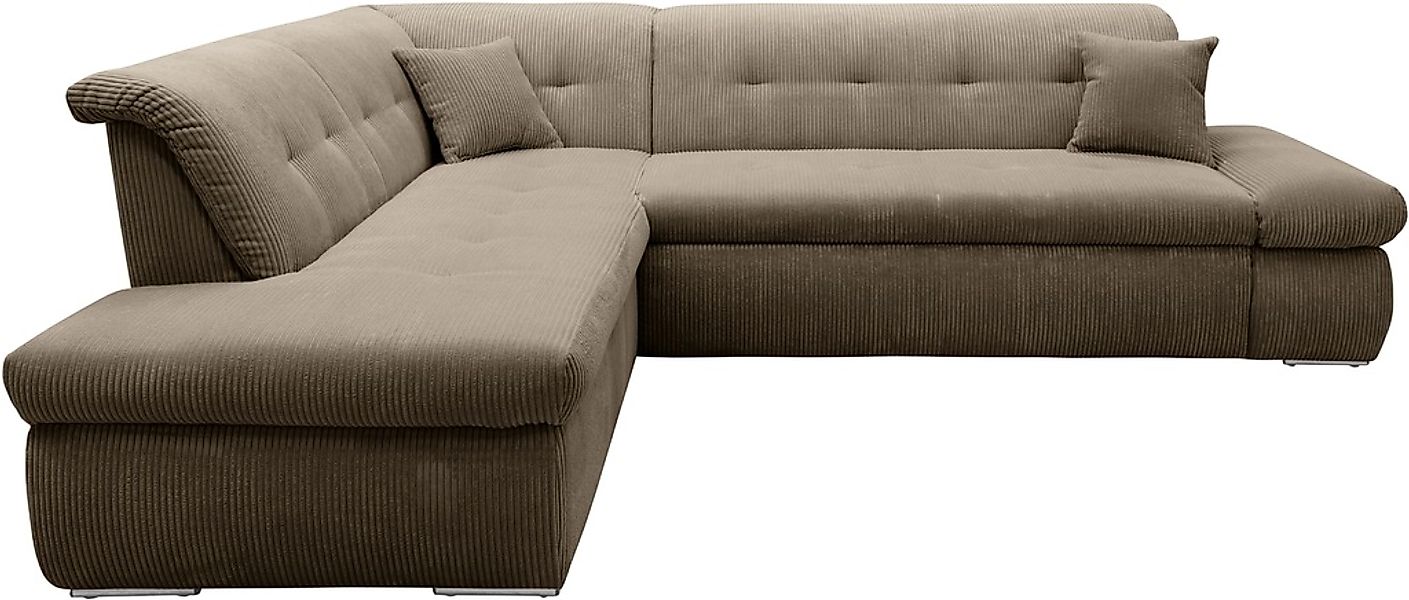 DOMO collection Ecksofa »Moric L-Form« wahlweise mit Bettfunktion und Armle günstig online kaufen