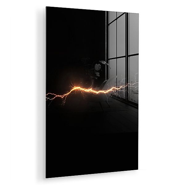 MuchoWow Acrylglasbild Orange - Blitzlicht - günstig online kaufen