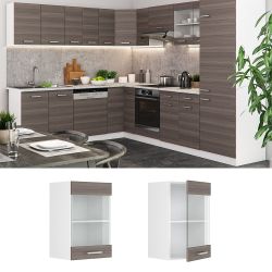 Vicco Glashängeschrank R-Line, Grau/Weiß, 40 cm günstig online kaufen