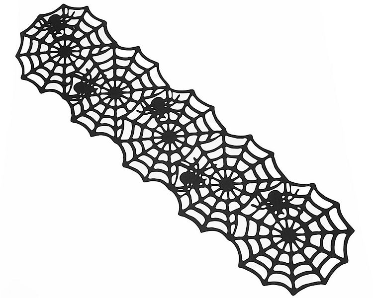 CHAKS Dekoobjekt Halloween Deko Tischläufer 'Spinnennetze' - 148 x günstig online kaufen