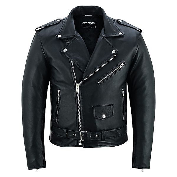 BOHMBERG Lederjacke Herren Retro Biker Highway günstig online kaufen