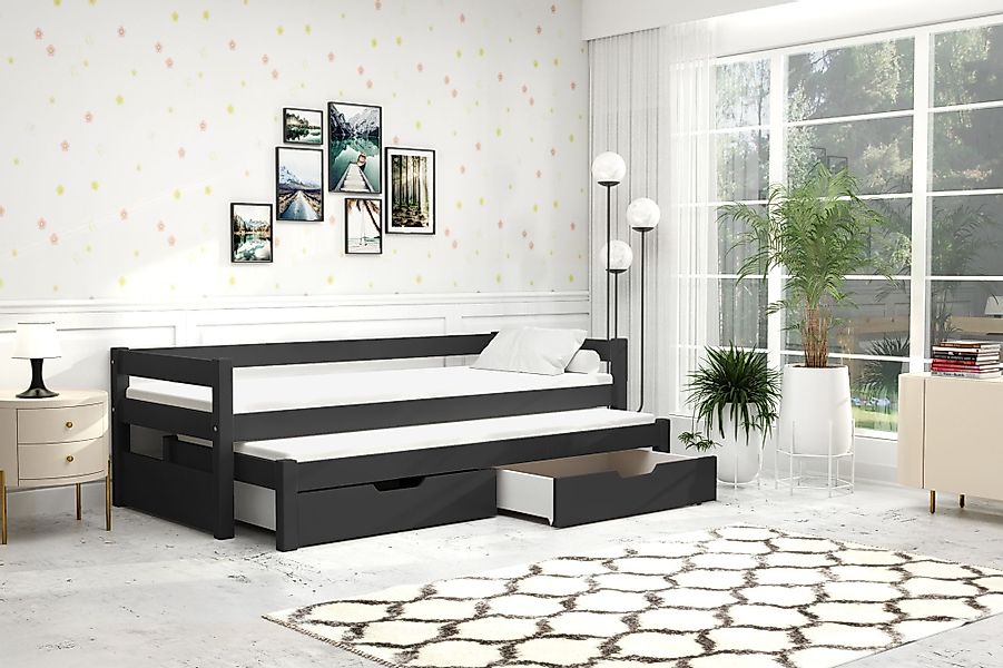 thematys Kinderbett mit Rausfallschutz und Ausziehbett günstig online kaufen