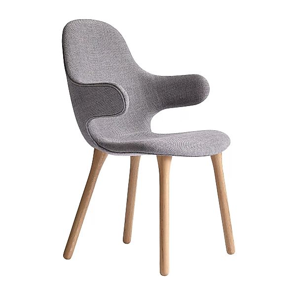 &Tradition - Catch Chair JH1 Gestell Eiche - grau/Stoff Sunniva 2 242/BxTxH günstig online kaufen