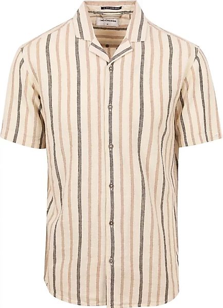 No Excess Short Sleeve Hemd Leinen Ecru - Größe 3XL günstig online kaufen