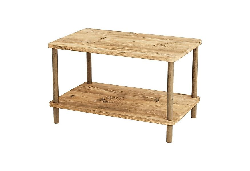 en.casa Couchtisch, »Jelling« Wohnzimmertisch mit Ablage 43 x 70 x 44 cm Ho günstig online kaufen